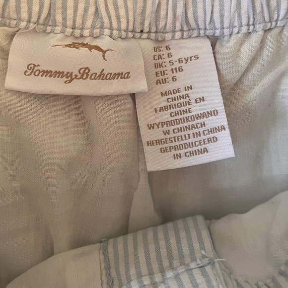 Tommy Bahama Boys Shorts Size 6 Seersucker Blue White - Picture 3 of 4